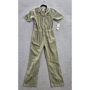 Roxy Girls Jumpsuit‎ XL Green Logo Embroidery Button Embroidered NWT